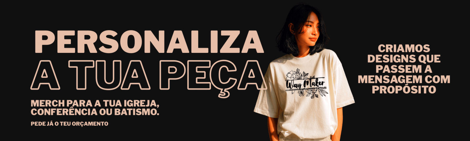 Peças de vestuário com mensagem cristã