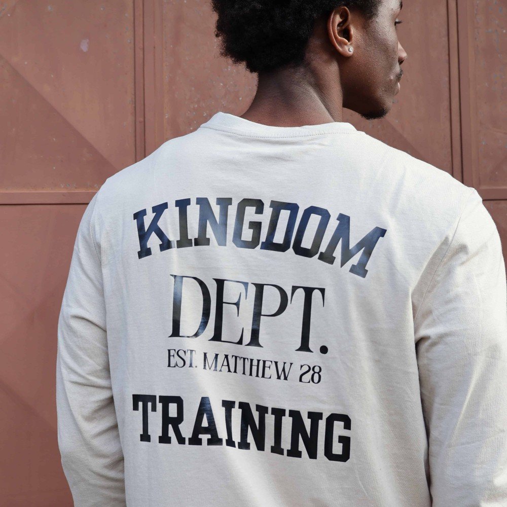 Camisola bege de algodão sobre Mateus 28