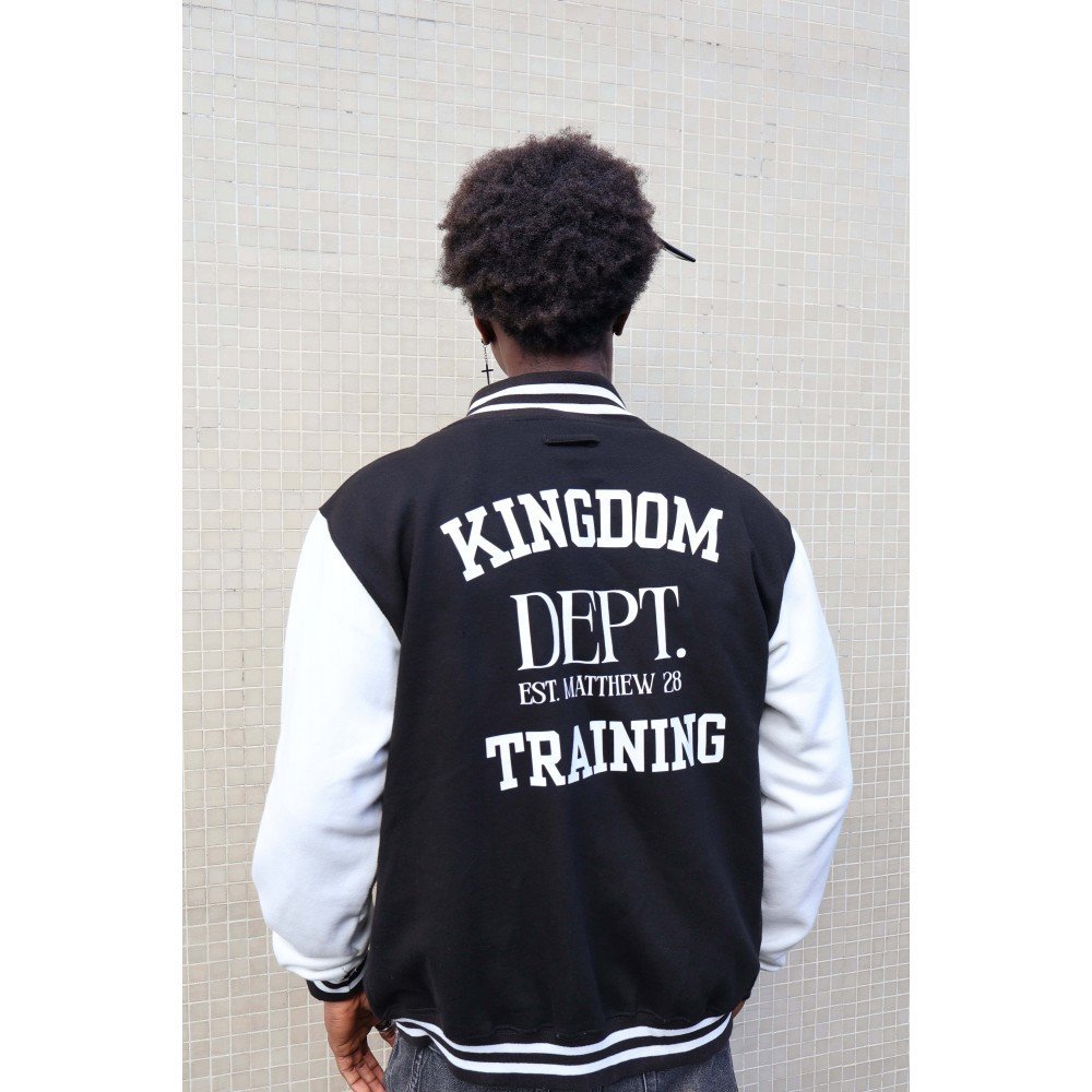 Casaco estilo Baseball com detalhes estampado 