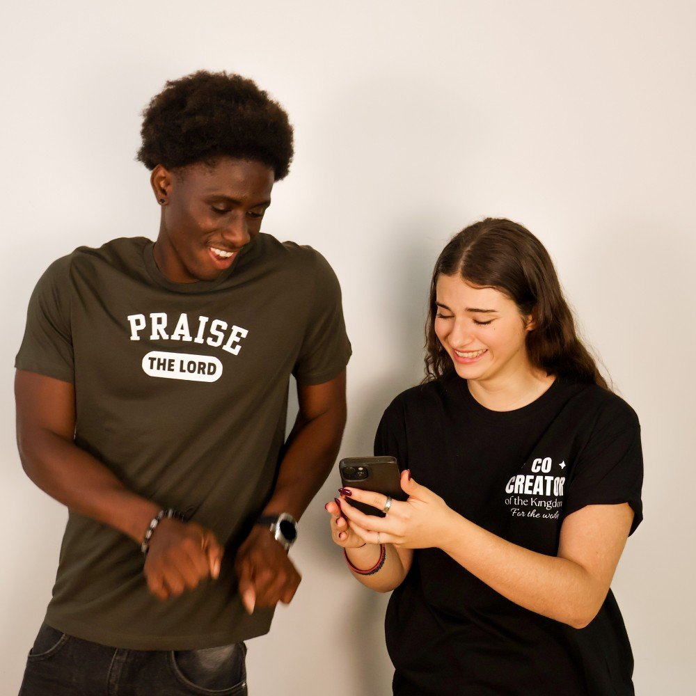 T-shirt Khaki Praise Saved