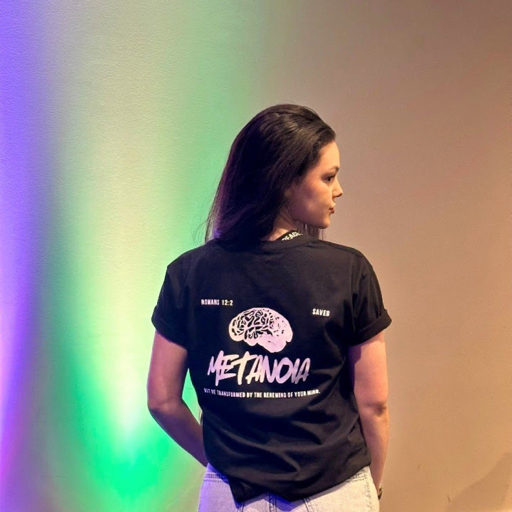 T-shirt Preta Metanoia Saved