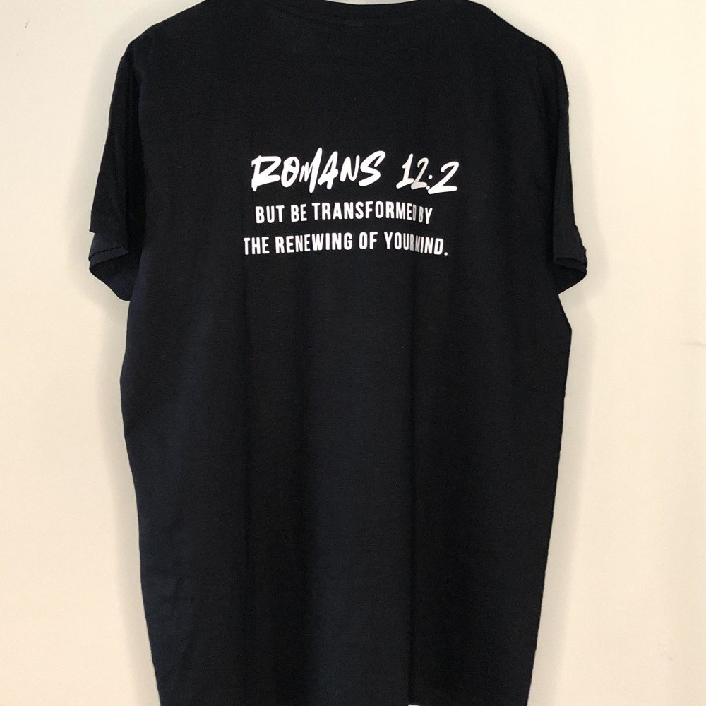 T-shirt motivadora de treino Romanos 12:2